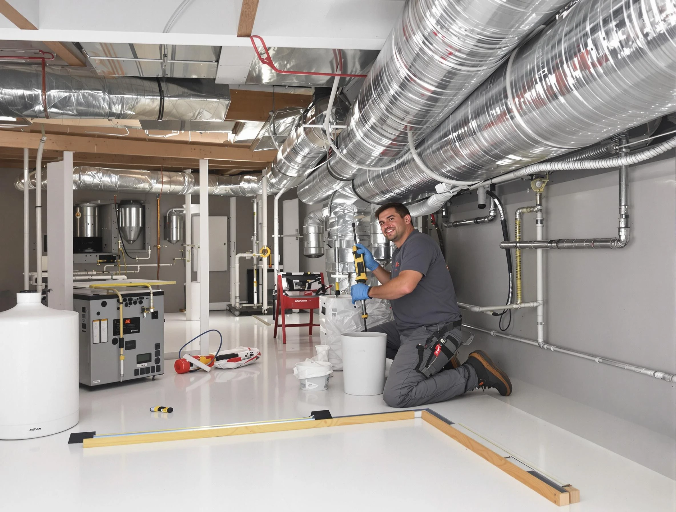 Professional duct sealing service by Sandy Air Duct Cleaning in Sandy