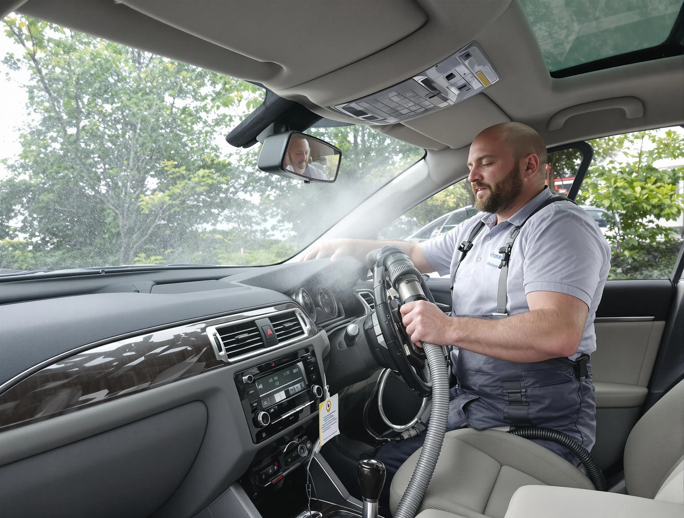 Sandy Air Duct Cleaning specialist performing professional car duct cleaning in Sandy